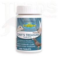 Tony's Treasure 100 Tablets - 5 in 1 - broad spectrum treatment - by Vetafarm