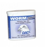 Worm Tabs 50 tablets - Roundworm - Tapeworm - by DAC